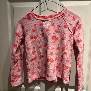 Kids Palm Tree Print Long Sleeve Shirt - Pink
